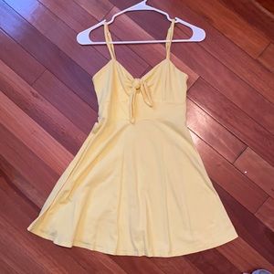 Yellow mini dress